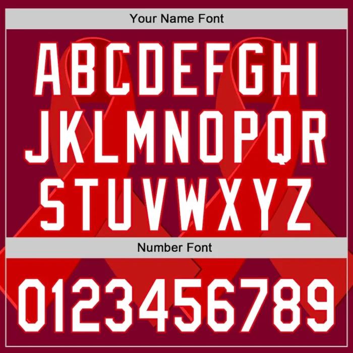 Custom Maroon White-Fire Red 3D Blood Cancer Ribbon Authentic Baseball Jersey - Image 5