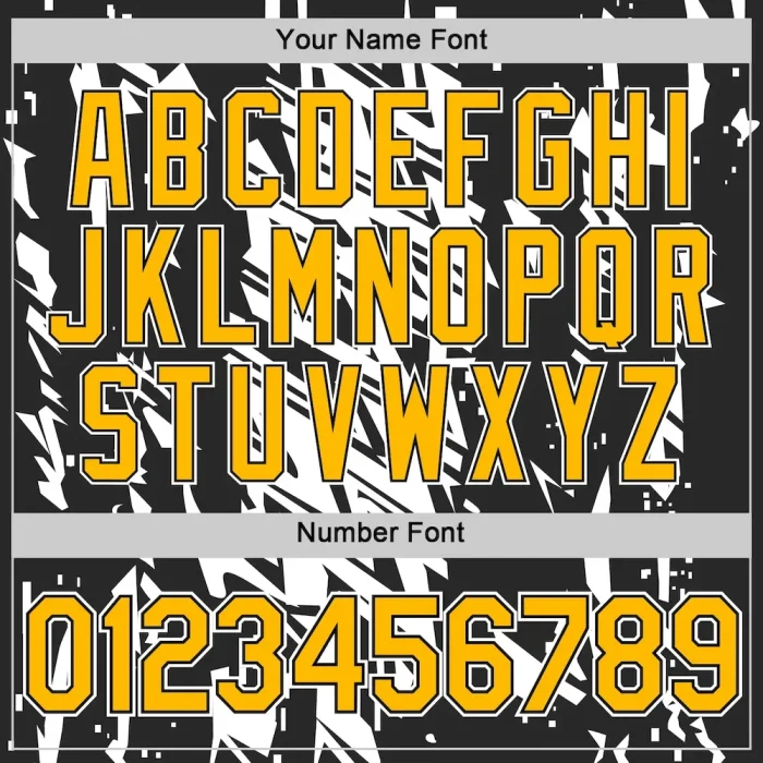 Custom Black Gold-White 3D Esports Performance T-Shirt - Image 4