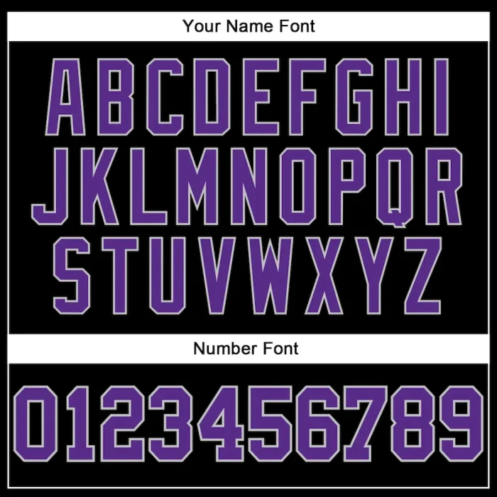 Custom Black Purple-Gray Authentic Throwback Basketball Jersey - Image 4