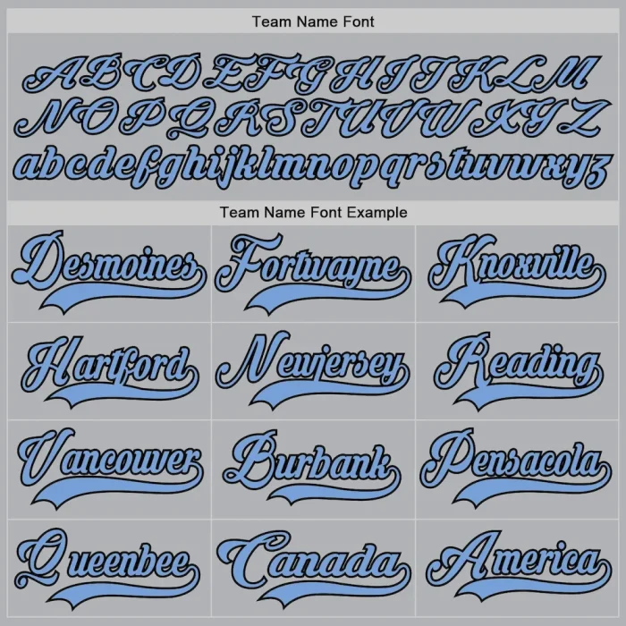 Custom Gray Light Blue-Black Hockey Jersey - Image 4