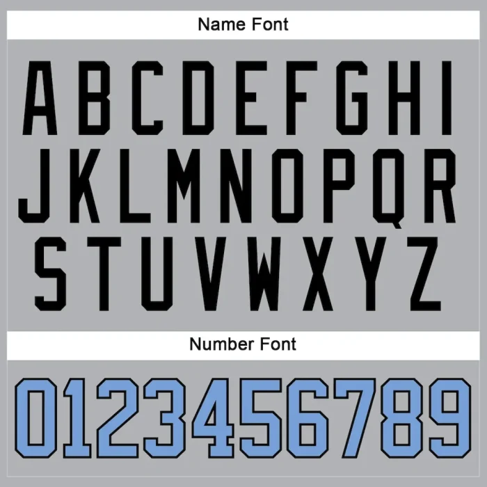 Custom Gray Light Blue-Black Hockey Jersey - Image 5