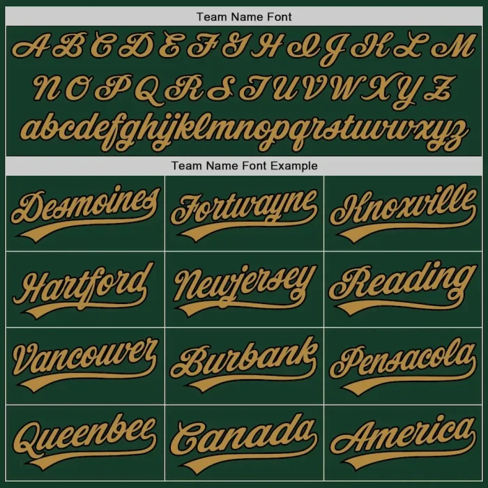 Custom Green Old Gold-Black Authentic Baseball Jersey - Image 4