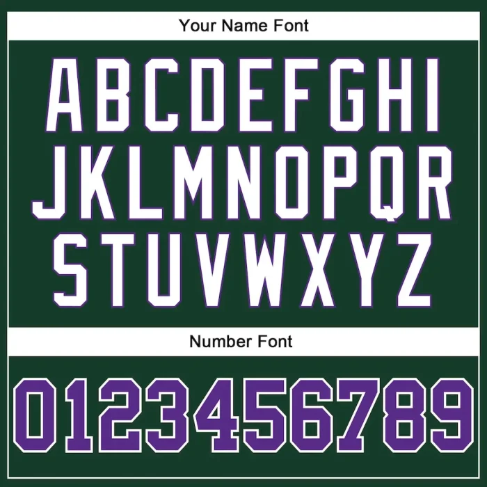 Custom Hunter Green Purple-White Authentic Throwback Basketball Jersey - Image 4