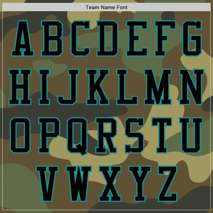 Custom Camo Black-Teal Bomber Varsity Letterman Salute To Service Zipper Jacket - Image 4