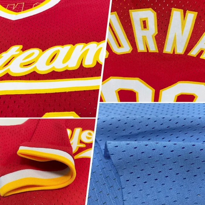 Custom Light Blue White Authentic Throwback Baseball Jersey - Image 2