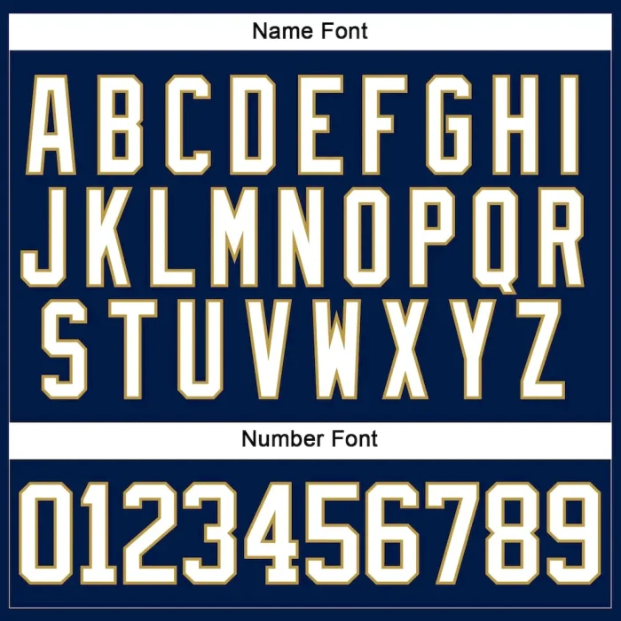 Custom Navy White-Old Gold Hockey Lace Neck Jersey - Image 5