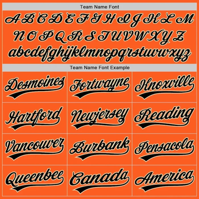 Custom Orange Black-Cream Authentic Throwback Baseball Jersey - Image 4