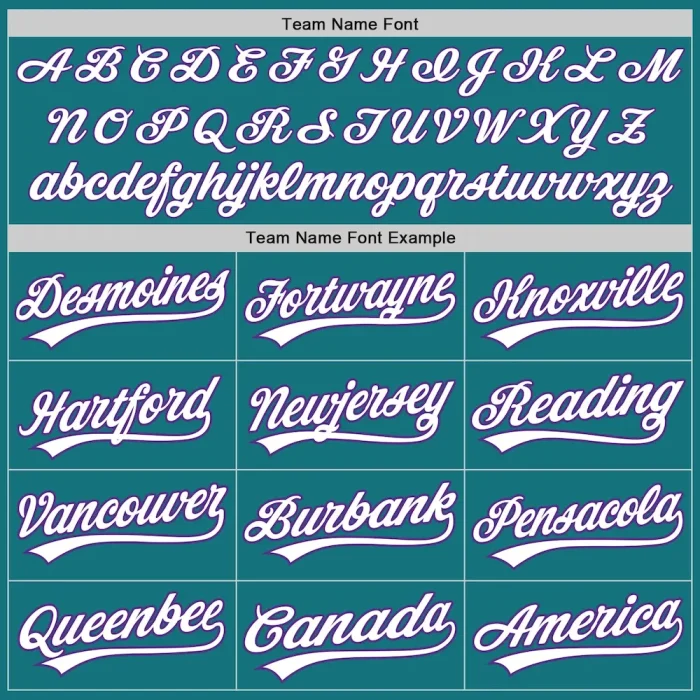 Custom Teal White-Purple Two-Button Unisex Softball Jersey - Image 4