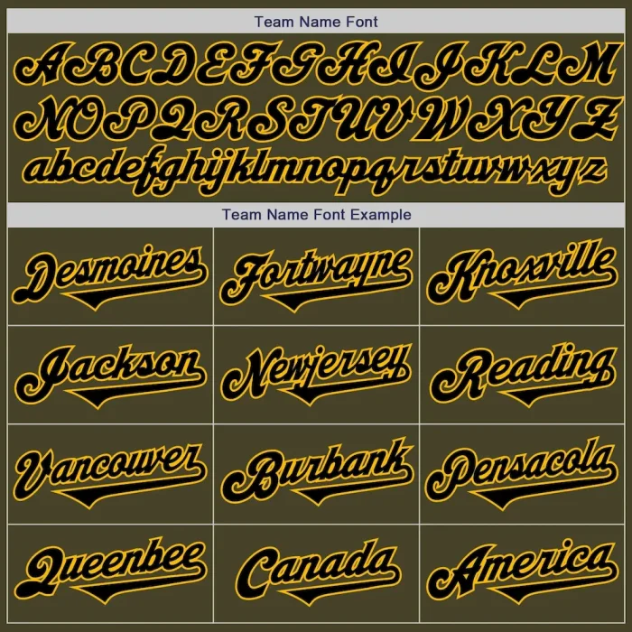 Custom Olive Black-Gold Authentic Two Tone Salute To Service Baseball Jersey - Image 4