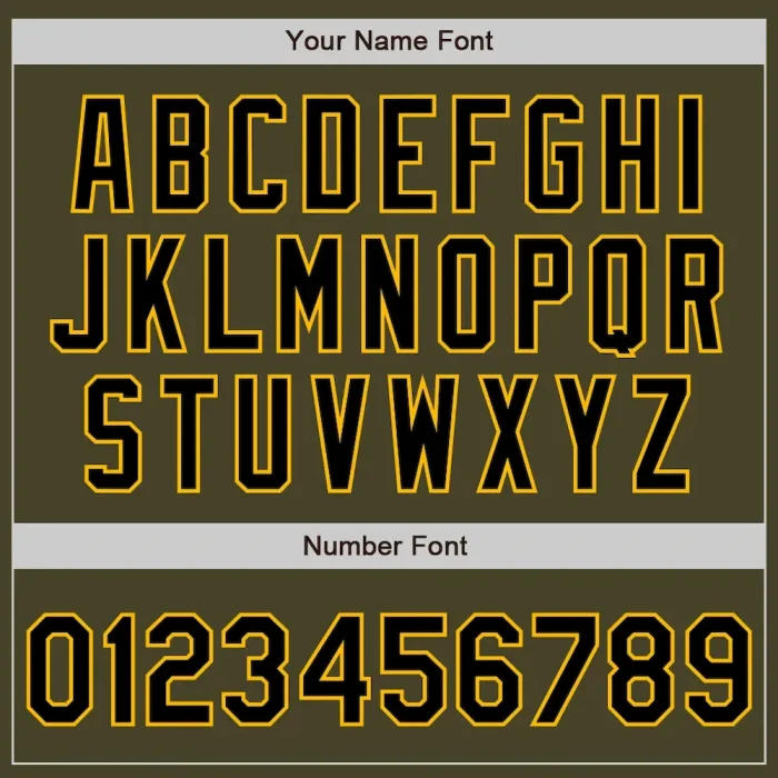 Custom Olive Black-Gold Authentic Two Tone Salute To Service Baseball Jersey - Image 5