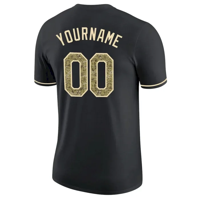Custom Black Camo-Cream Performance T-Shirt - Image 6