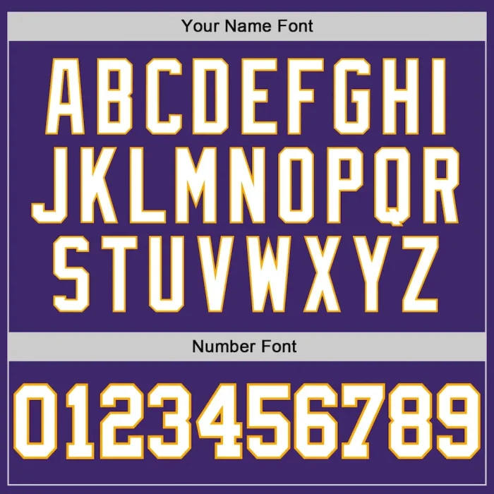 Custom Purple White-Gold Authentic Baseball Jersey - Image 5
